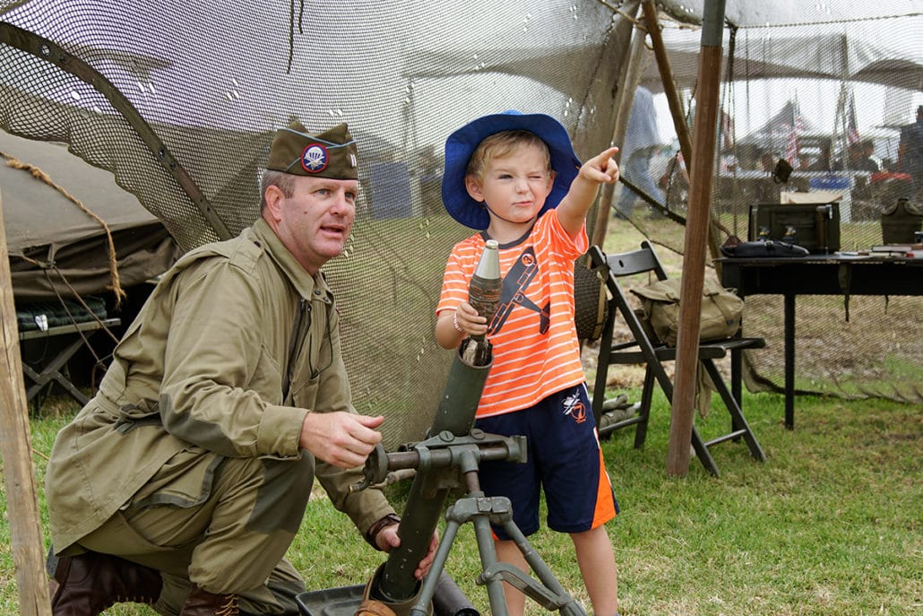 Kids at the Reenactment Tent - Wings Over Camarillo