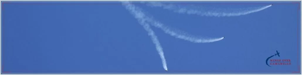 Three Pilots Performing Break Tricks - Wings Over Camarillo Air Show