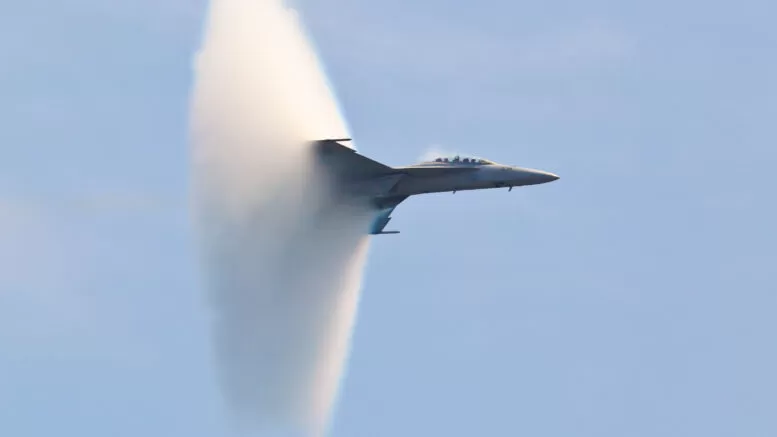 can jets do sonic booms at airshows in cities